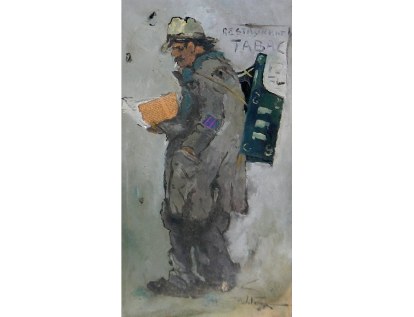 Картина Мужчина с газетой, AM0926